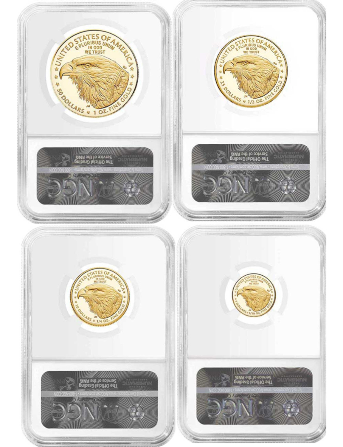 2022 W Gold Eagle 4-Coin Set Advanced Release NGC PF70 Ultra Cameo