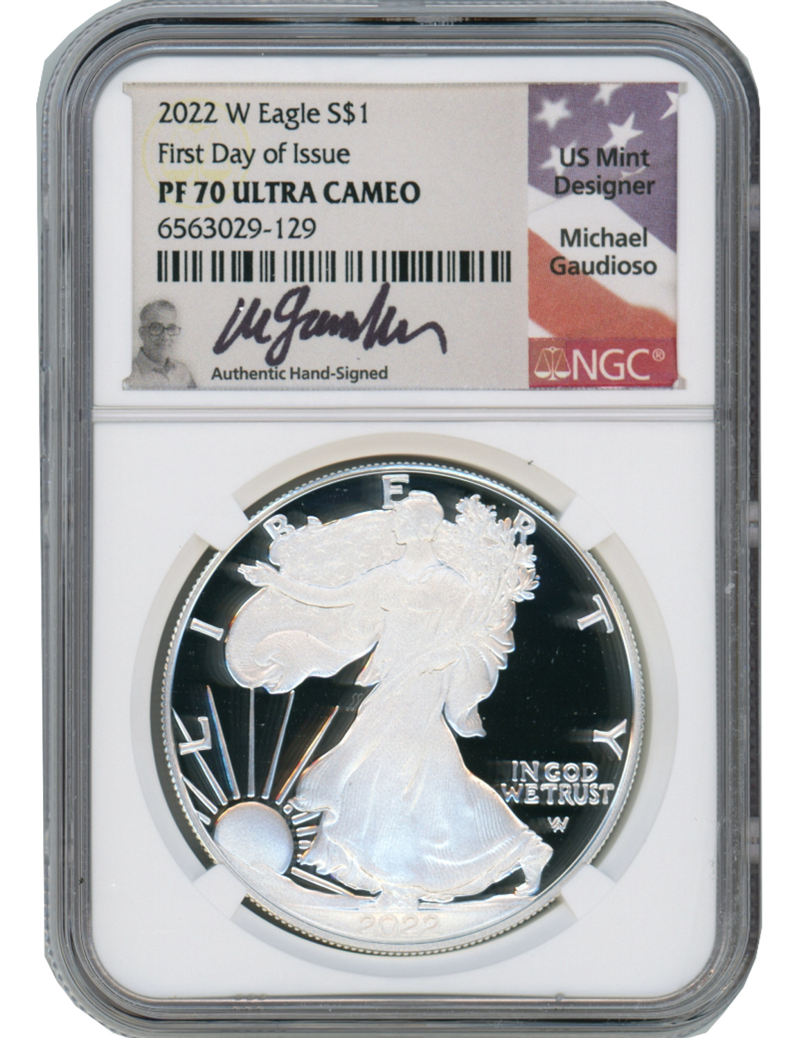 2022-W American Silver Eagle FDI NGC PF70 Ultra Cameo Michael