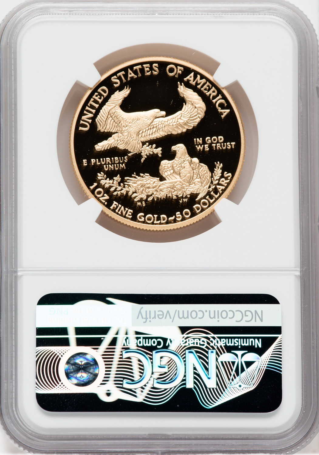 2020-W End of WWII 75th Annv $50 1 Oz Gold Eagle V75 NGC PF70 One