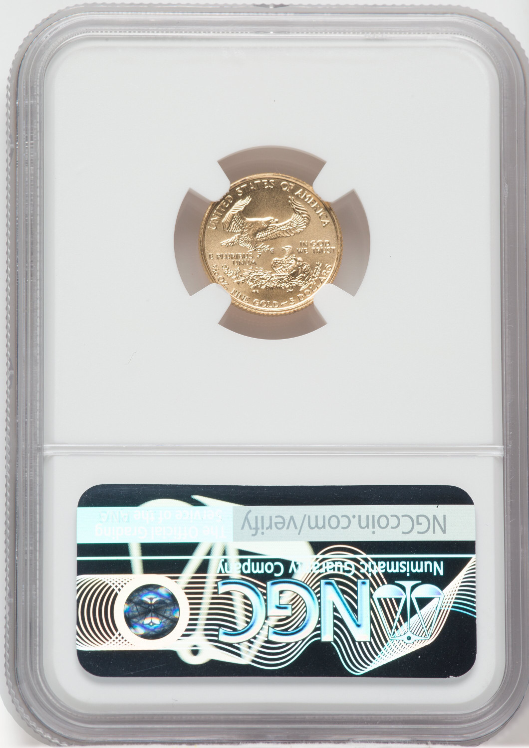 1999-W $5 Mint Error 1/10 oz Gold Eagle With W NGC MS70 Harrigal