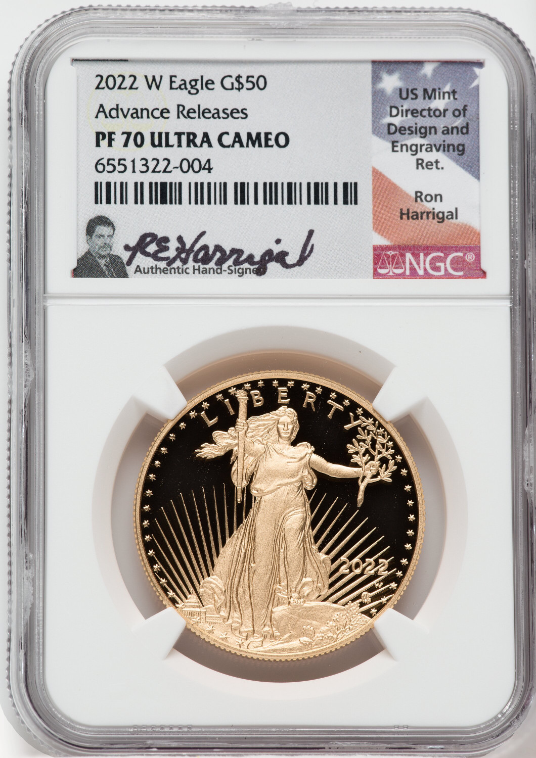 2022 W $50 American Gold Eagle Advanced Release NGC PF70 | LCR Coin