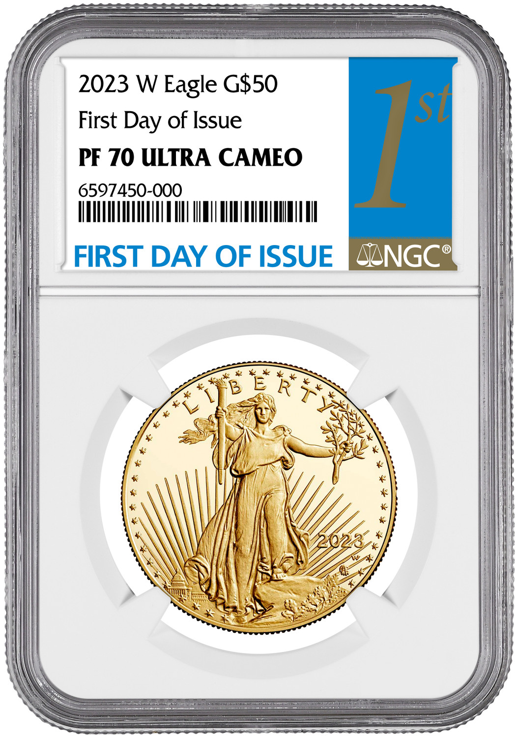 2023-W $50 Gold Eagle FDI NGC PF70 Ultra Cameo