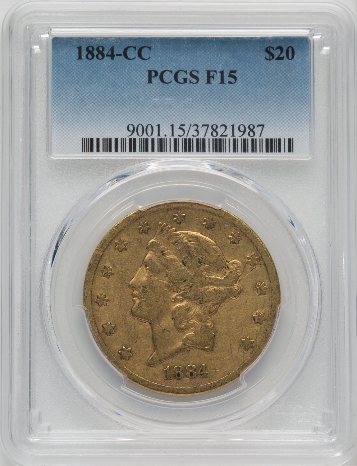 1884-CC $20 Liberty Double Eagle PCGS 15 - LCR Coin