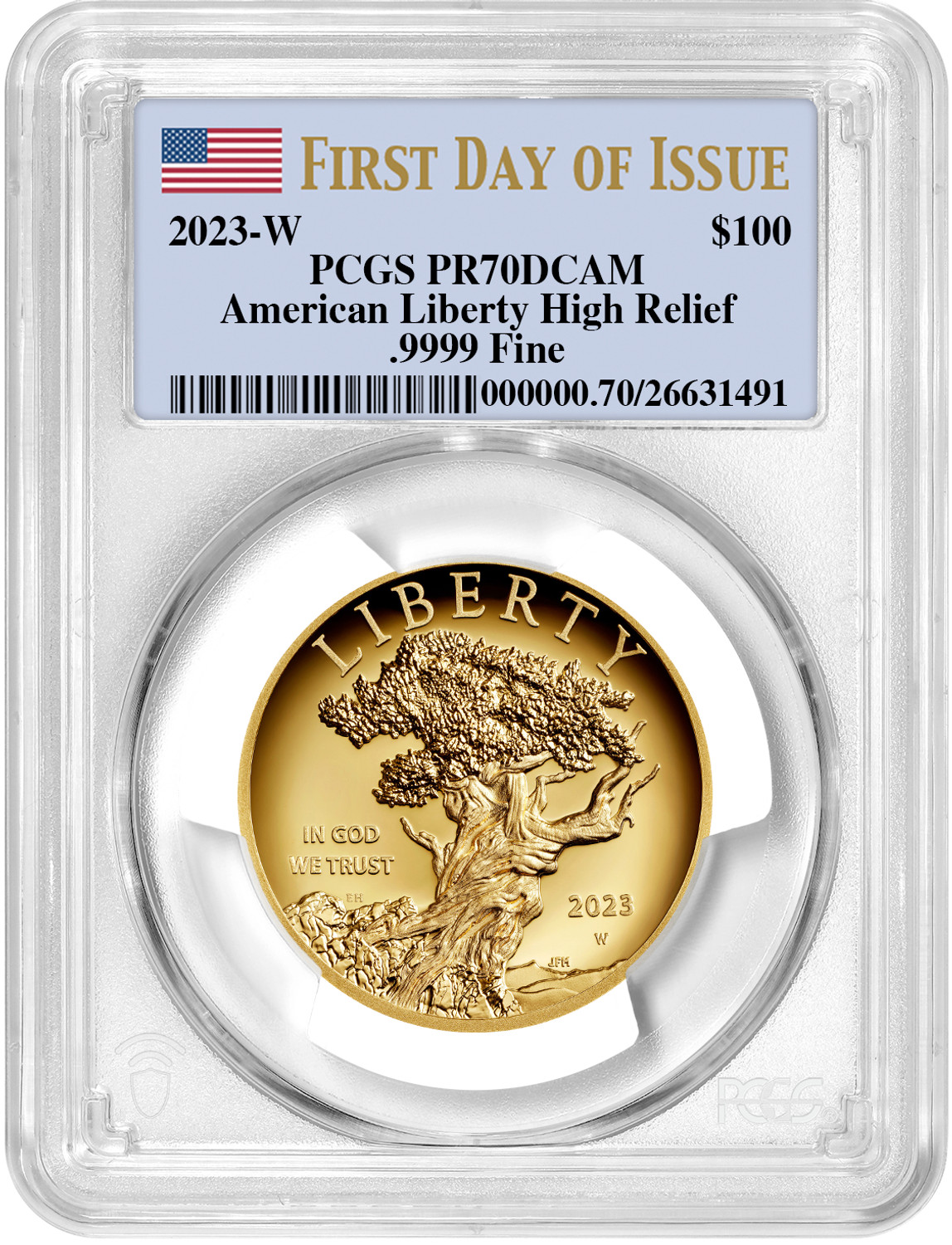 2023-W American Liberty Series High Relief PCGS PR70 | LCR Coin