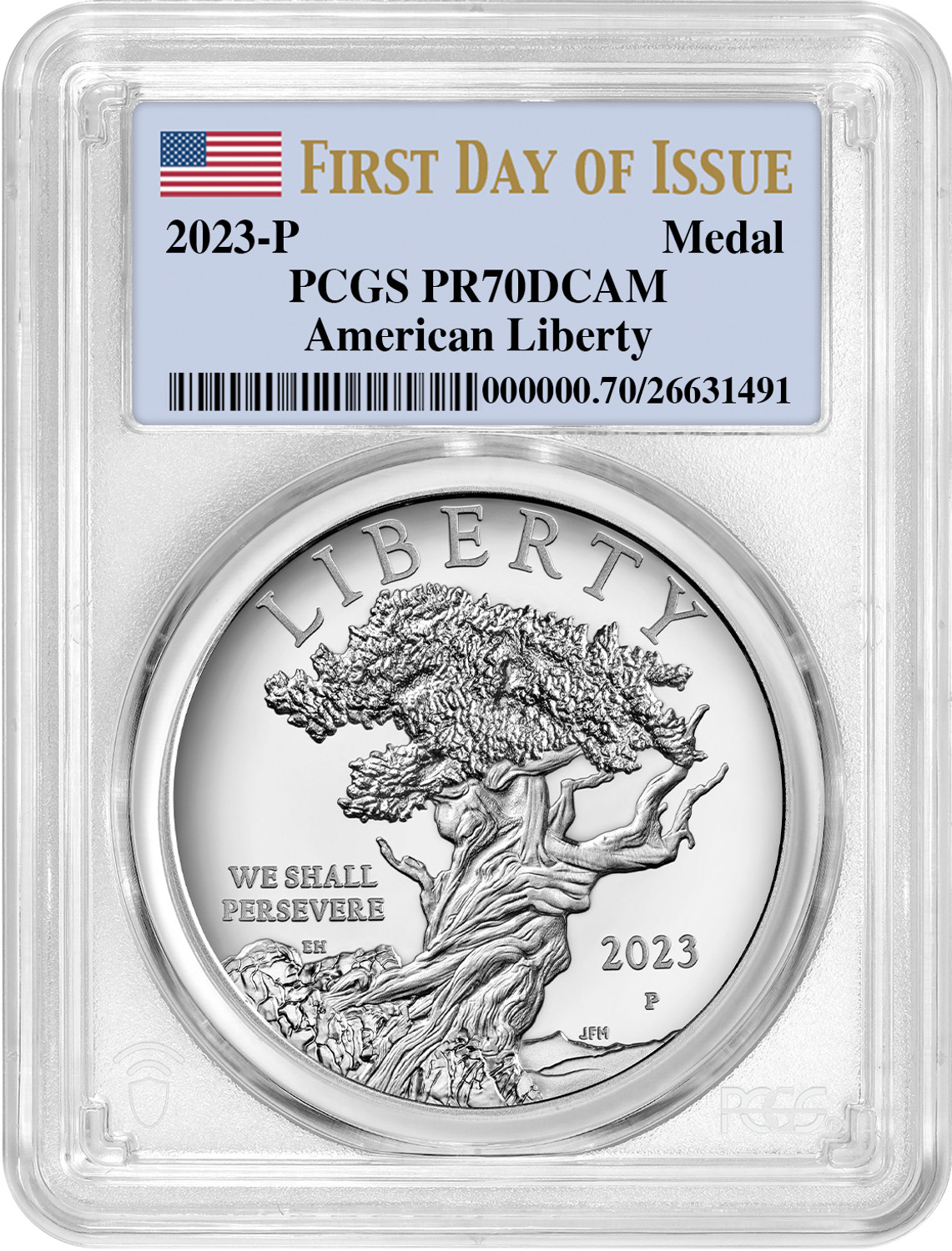 2023-P American Liberty Series 1 oz Silver Medal FDI PCGS PR70