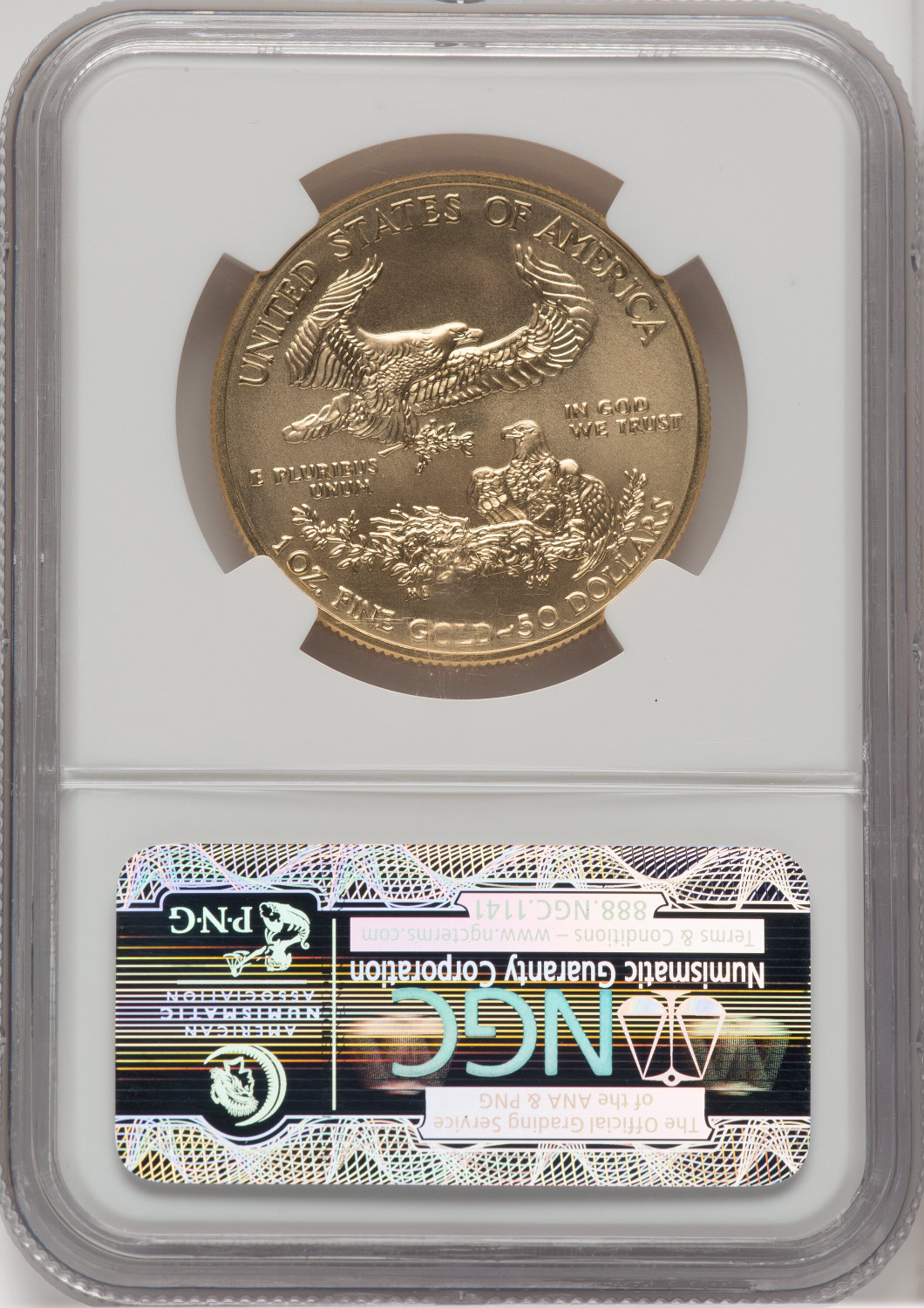 2011-W $50 One-Ounce Gold Eagle 25th Anniversary First Strike NGC