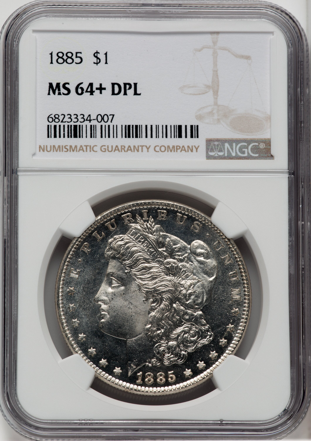 1885 $1 Morgan DMPL Morgan Dollar NGC MS64+ - LCR Coin