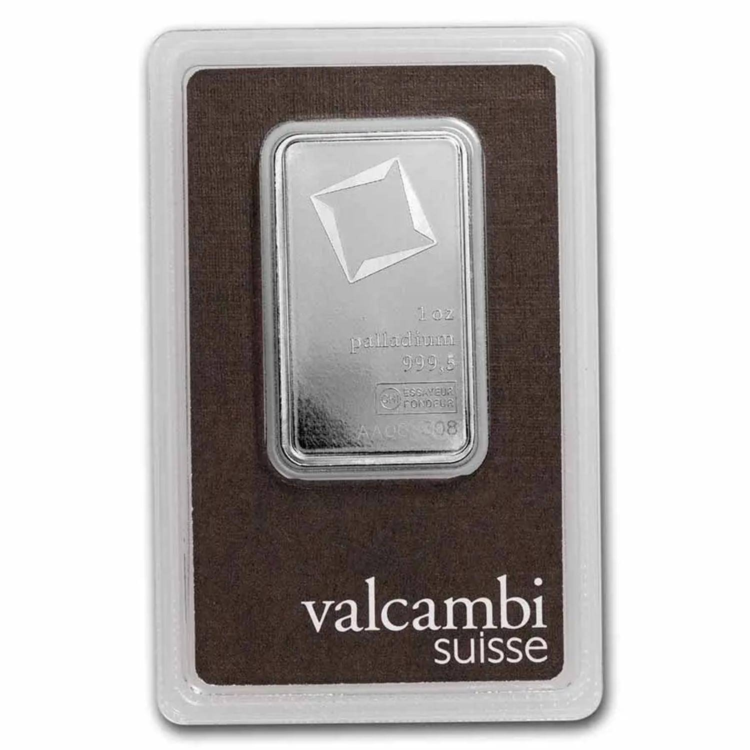 Valcambi 1 oz Palladium Bar New in Assay