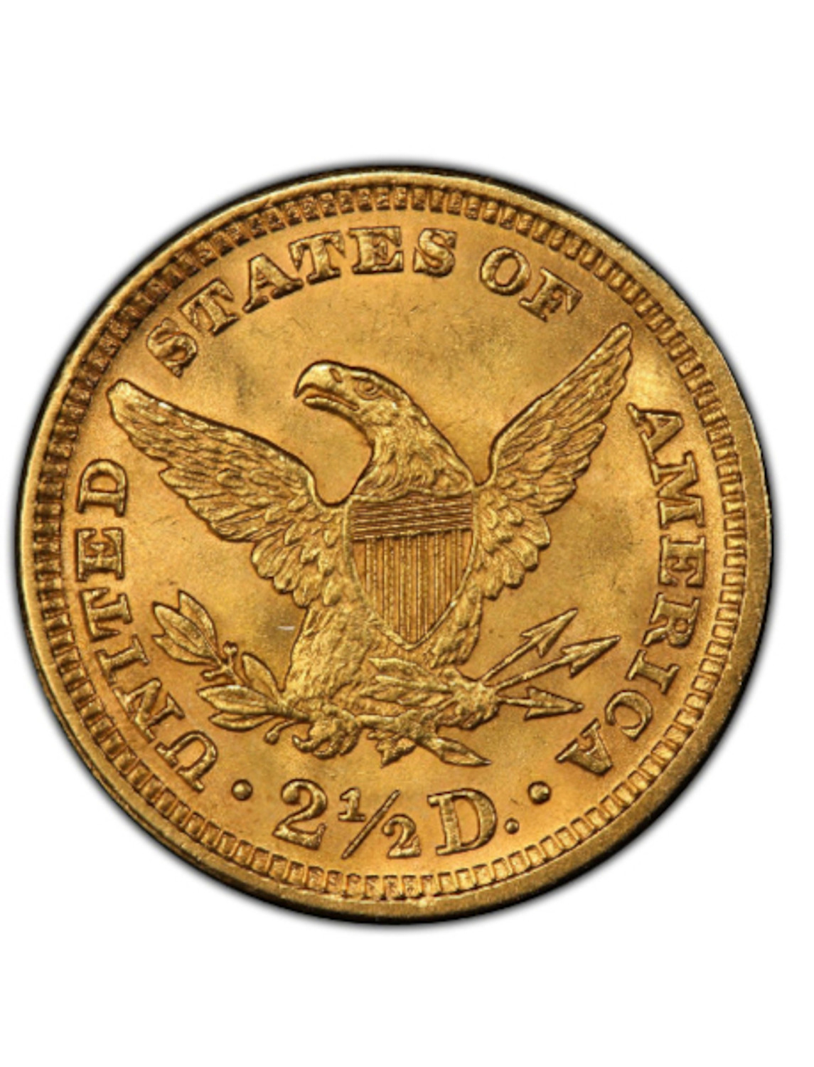 Pre-33 $2.5 Liberty Gold Eagle Coin AU Grade. Second Image