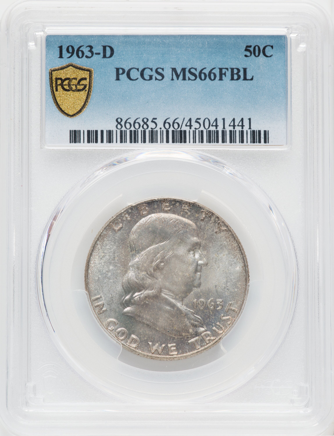 1963-D 50C FL Franklin Half Dollar PCGS MS66 - LCR Coin