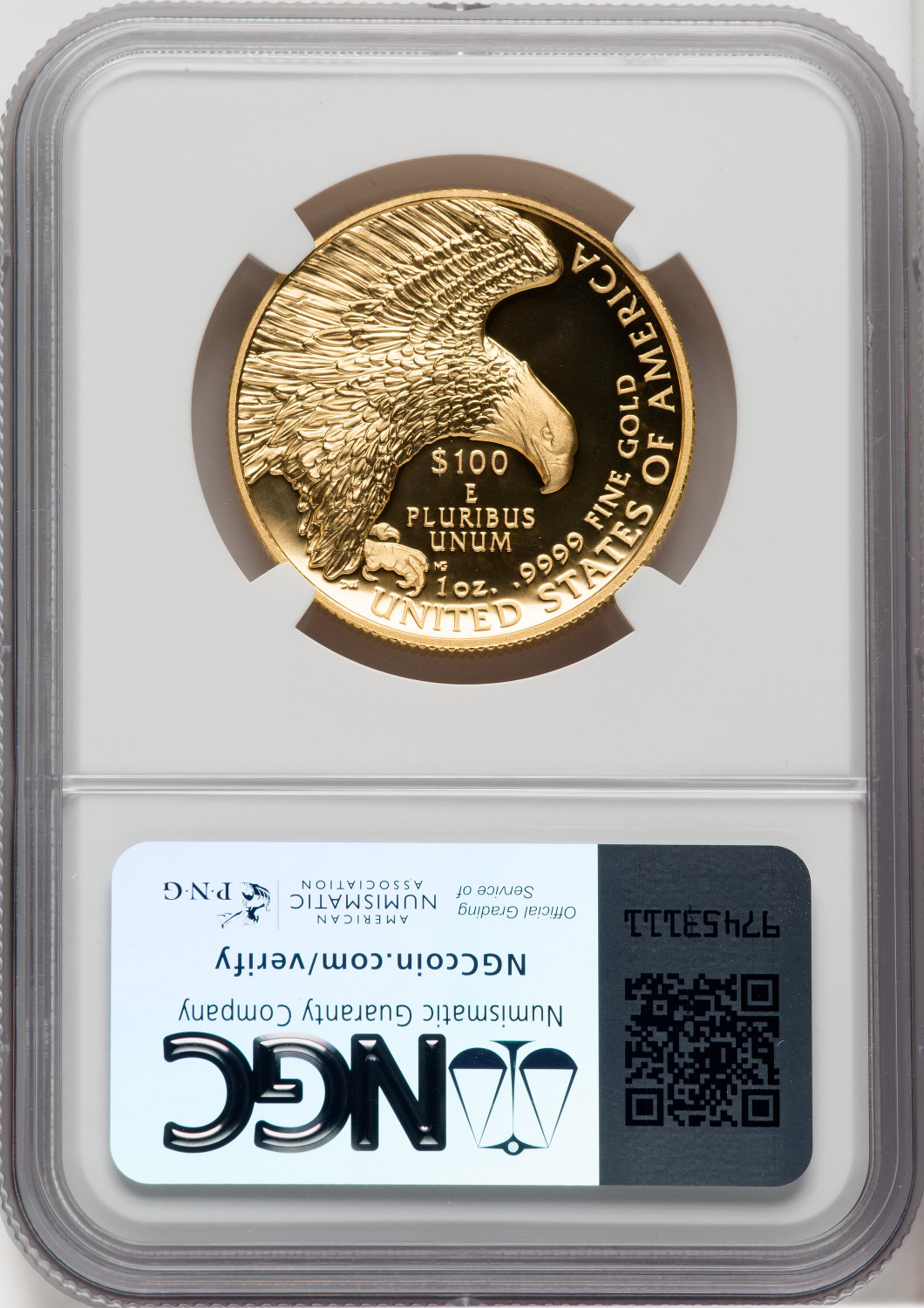 2019-W $100 American Liberty Series High Relief Enhanced Finish SP70 ...