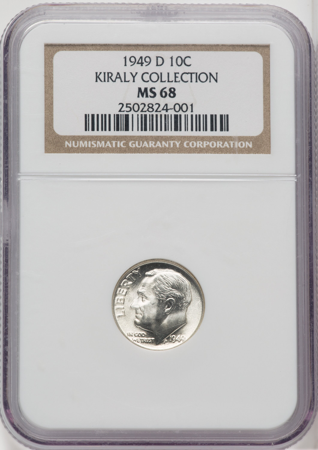 1949-D 10C Roosevelt Dime NGC MS68 - LCR Coin