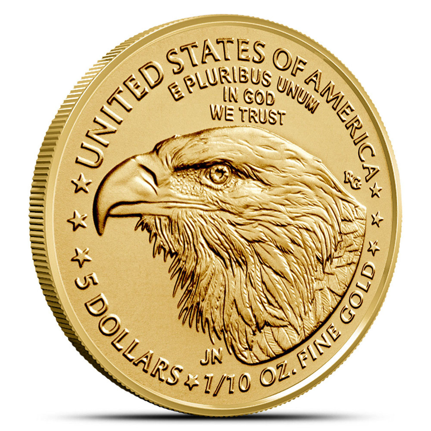 2024 1/10 oz American Gold Eagle Coin BU. Second image.