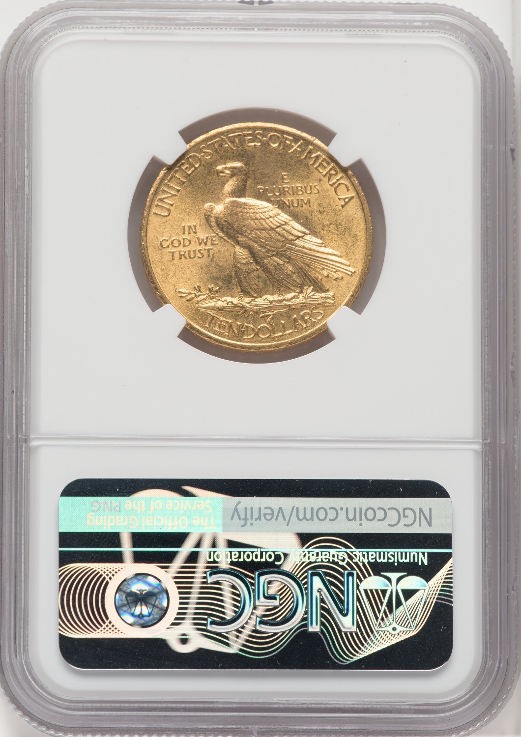 1908 $10 MOTTO Indian Eagle NGC MS64 - LCR Coin