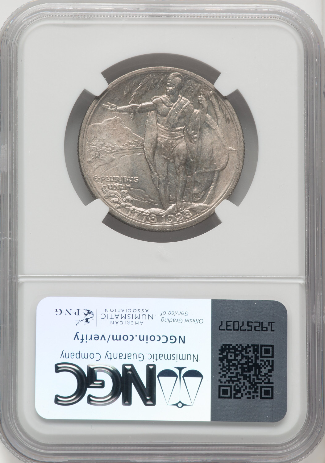 ❤️SALE❤️CIMCA ❤️ 50th Anniversary ベアー１９７１ 1928 50C Hawaiian Commemorative Silver NGC MS65 - LCR Coin