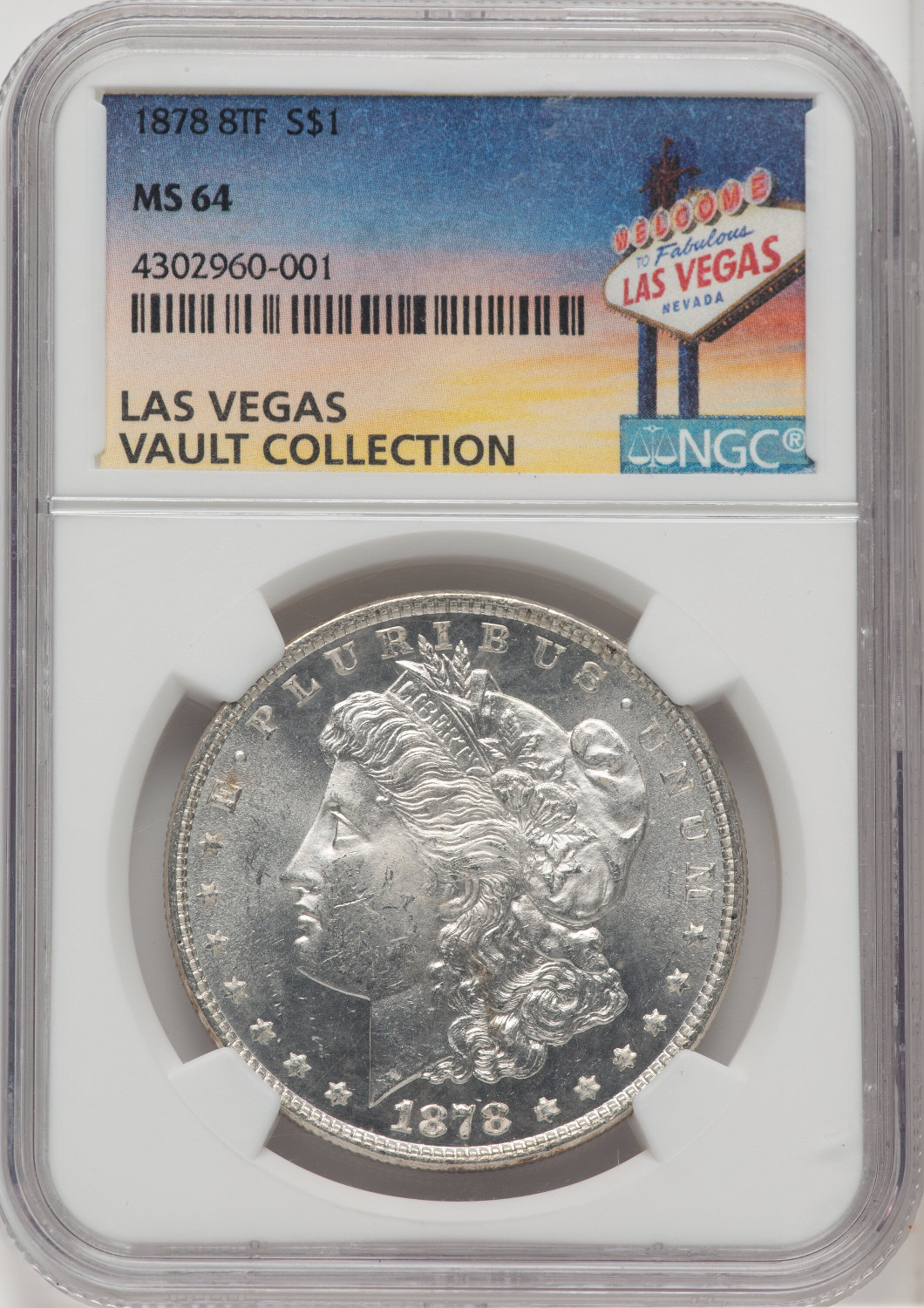 1878 8TF Morgan Dollar NGC MS64 | LCR Coin