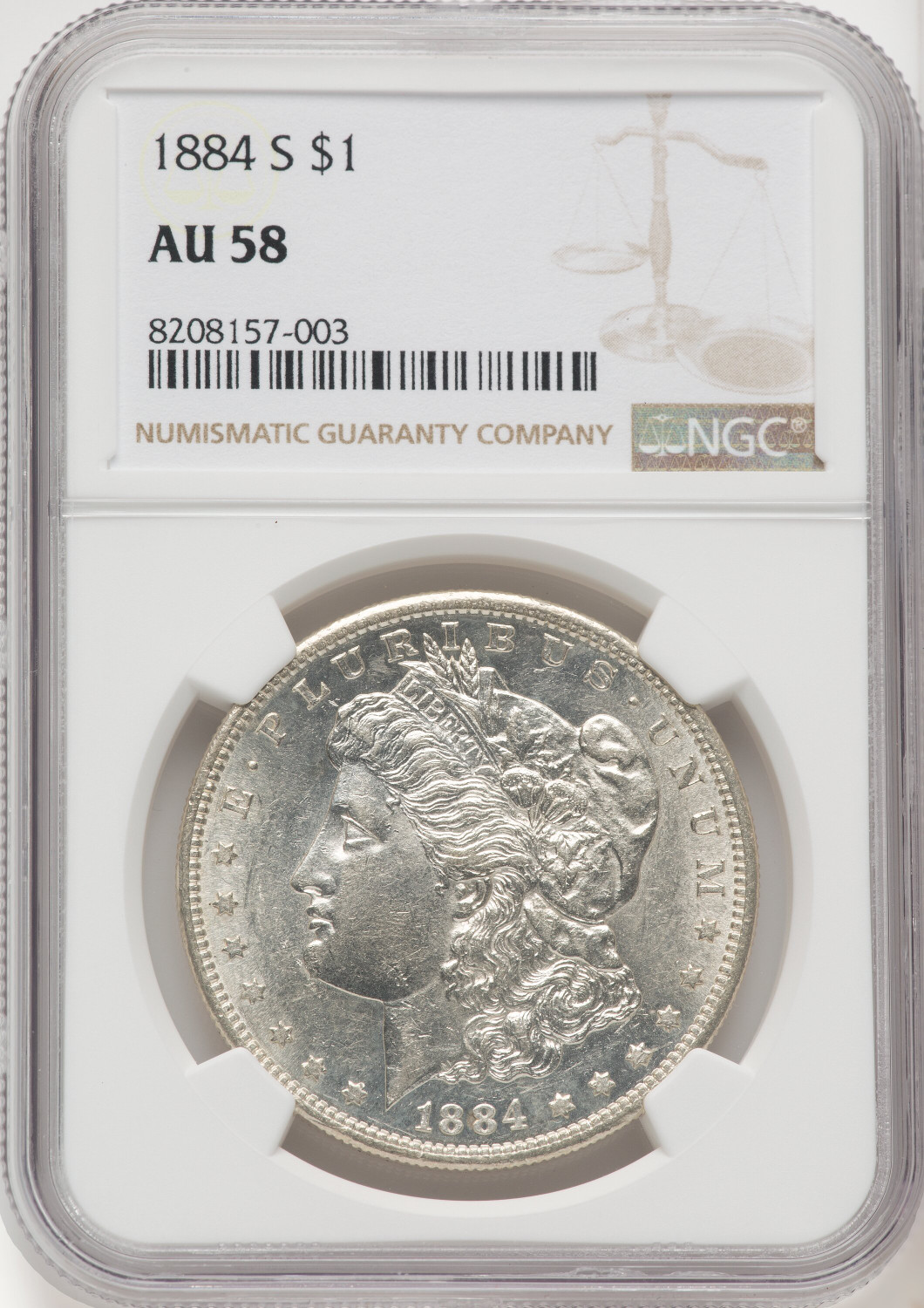 1884-S $1 Morgan Dollar NGC AU58 (768008012)