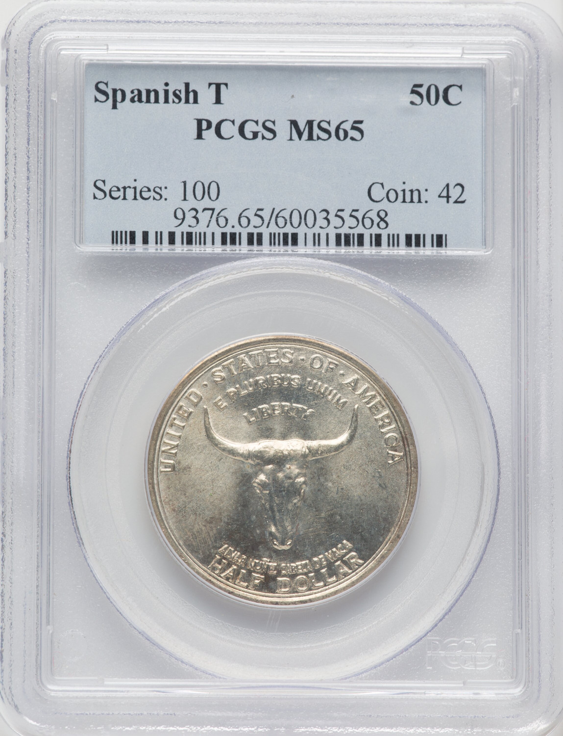 1935 50C Spanish Trail Commemorative Silver PCGS MS65 (769772059