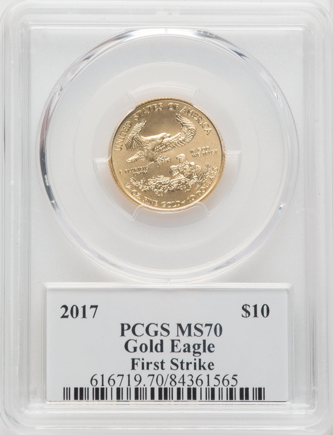 2017 $10 Quarter-Ounce Gold Eagle First Strike St. Gaudens