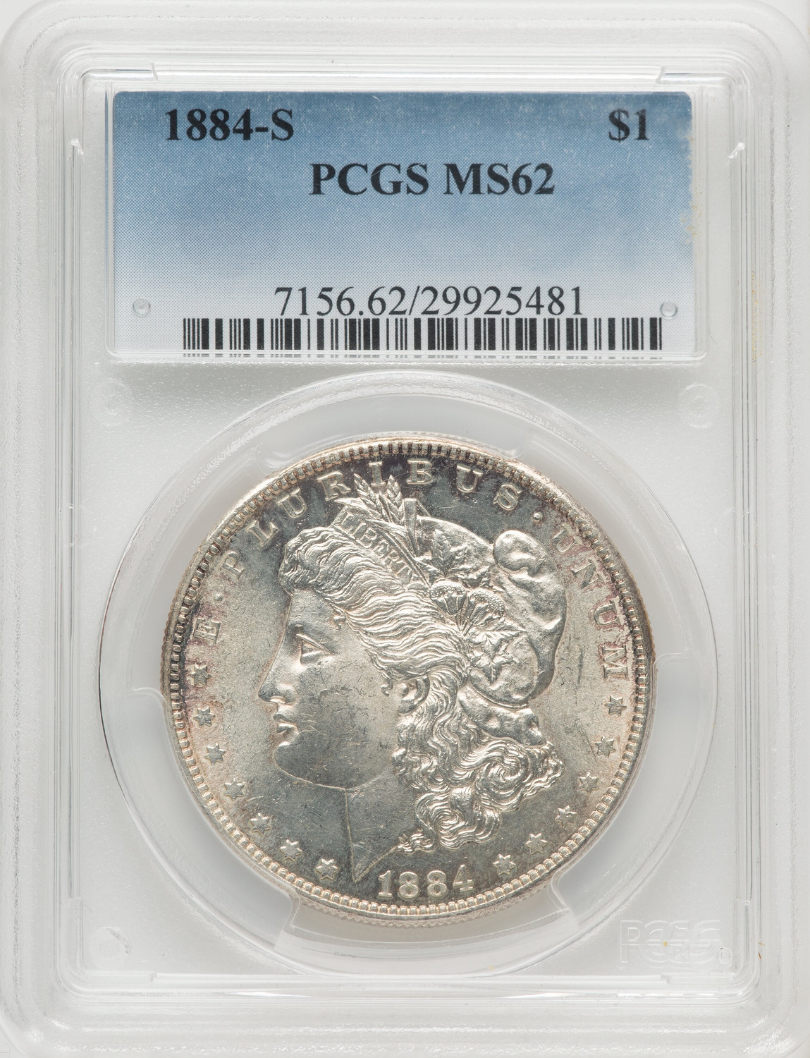 1884-S Morgan Dollar PCGS MS62 - LCR Coin