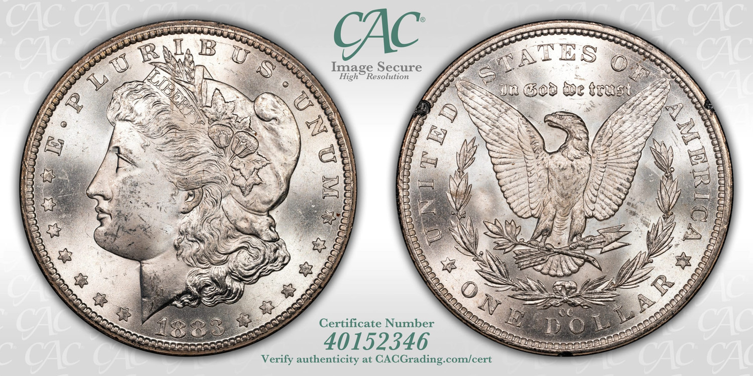 1883-CC $1 GSA Treasure Hoard Morgan Dollar CAC MS63 | LCR Coin