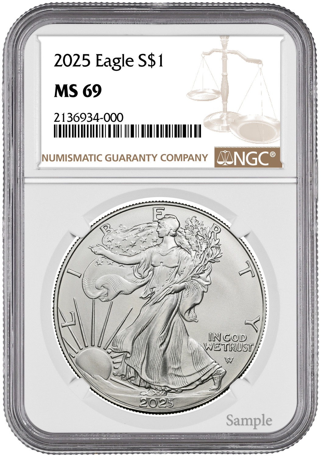 2025 American Silver Eagle NGC MS69 | LCR Coin