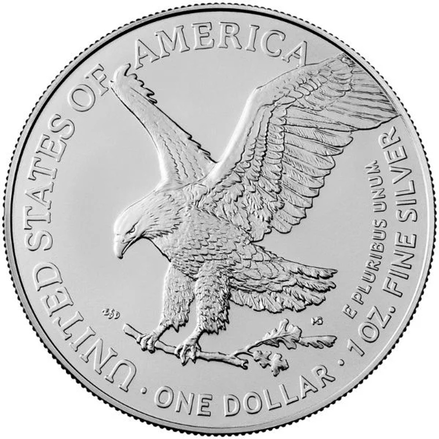 2025 1 oz American Silver Eagle Coin BU. Second image.