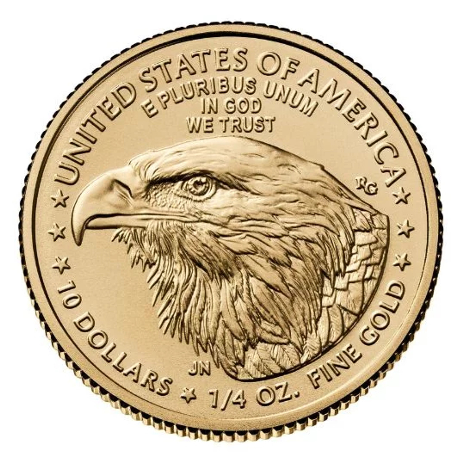 2025 1/4 oz American Gold Eagle Coin BU. Second image.