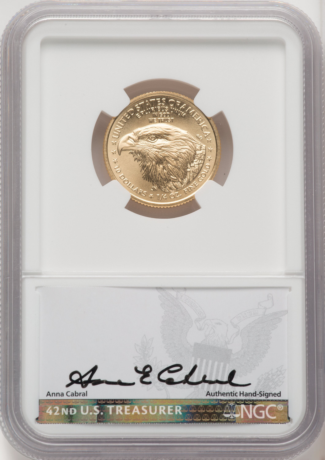 2023 Gold Eagle 1/4 oz FDI Reagan Presidential Series Anna Cabral