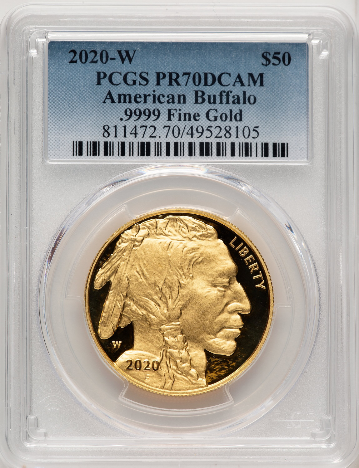 2020-W 1 oz Gold Buffalo PCGS PR70 DCAM | LCR Coin
