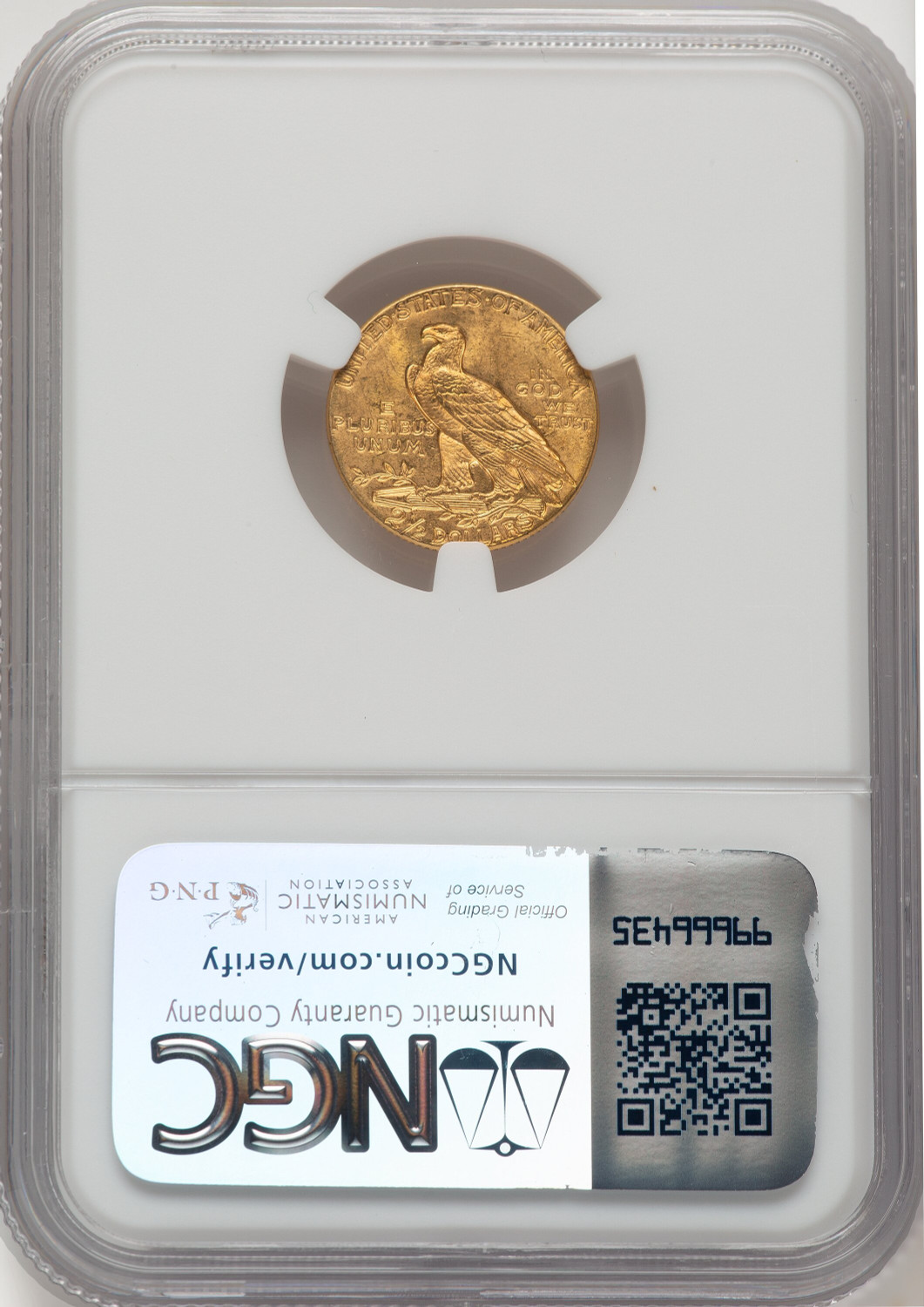 1926 $2.50 Indian Quarter Eagle NGC MS65 (771306003). Second Image