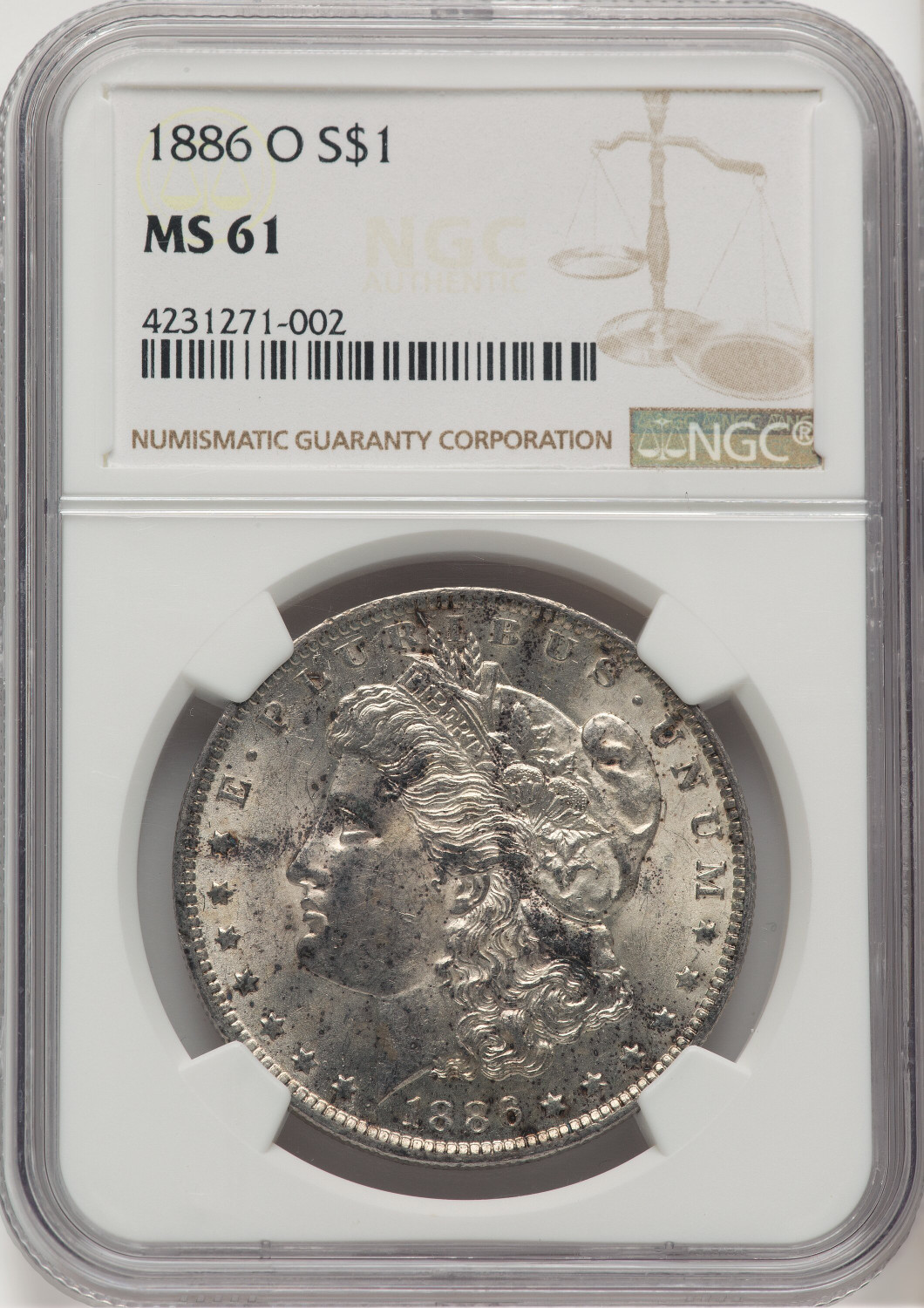 1886-O Morgan Dollar NGC MS61 - LCR Coin