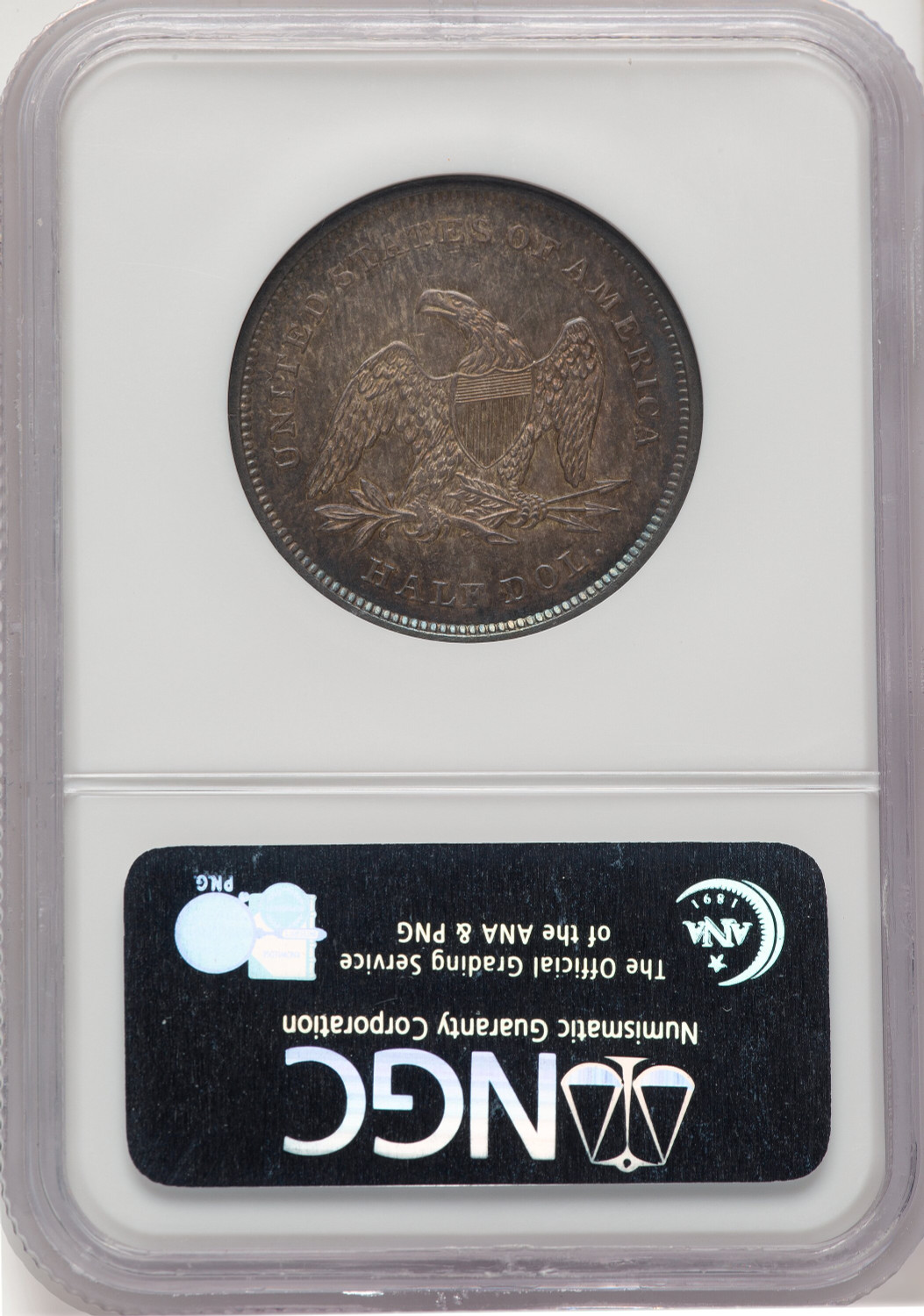 1840 50C Reverse of 1839 Seated Half Dollar NGC MS65. Second Image