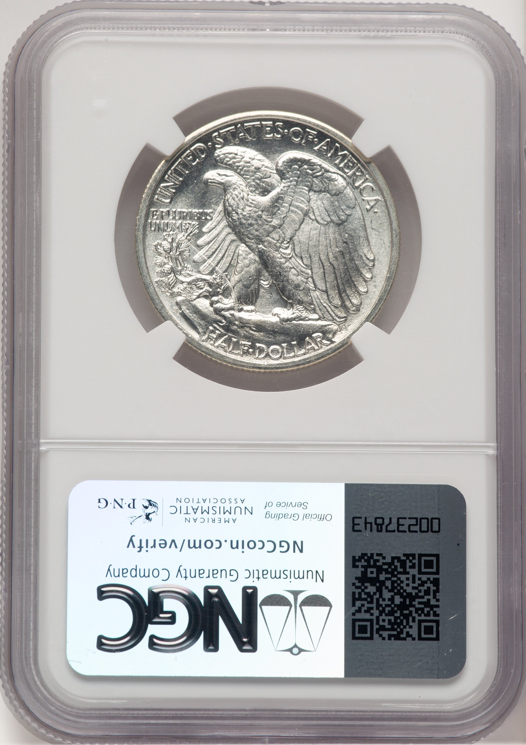 1940-S 50C Walking Liberty Half Dollar NGC MS67. Second Image
