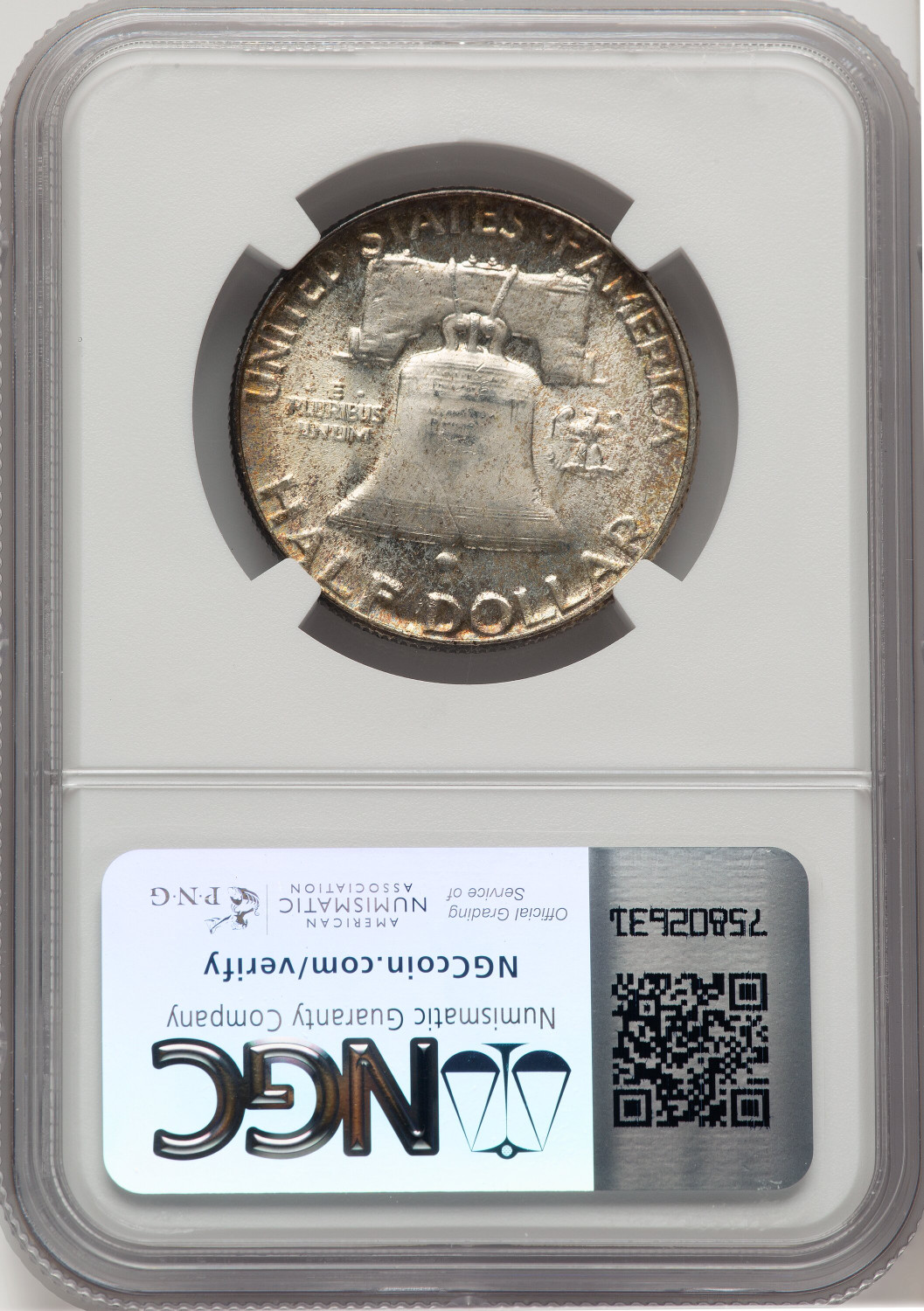 1954 50C Franklin Half Dollar NGC MS67. Second Image