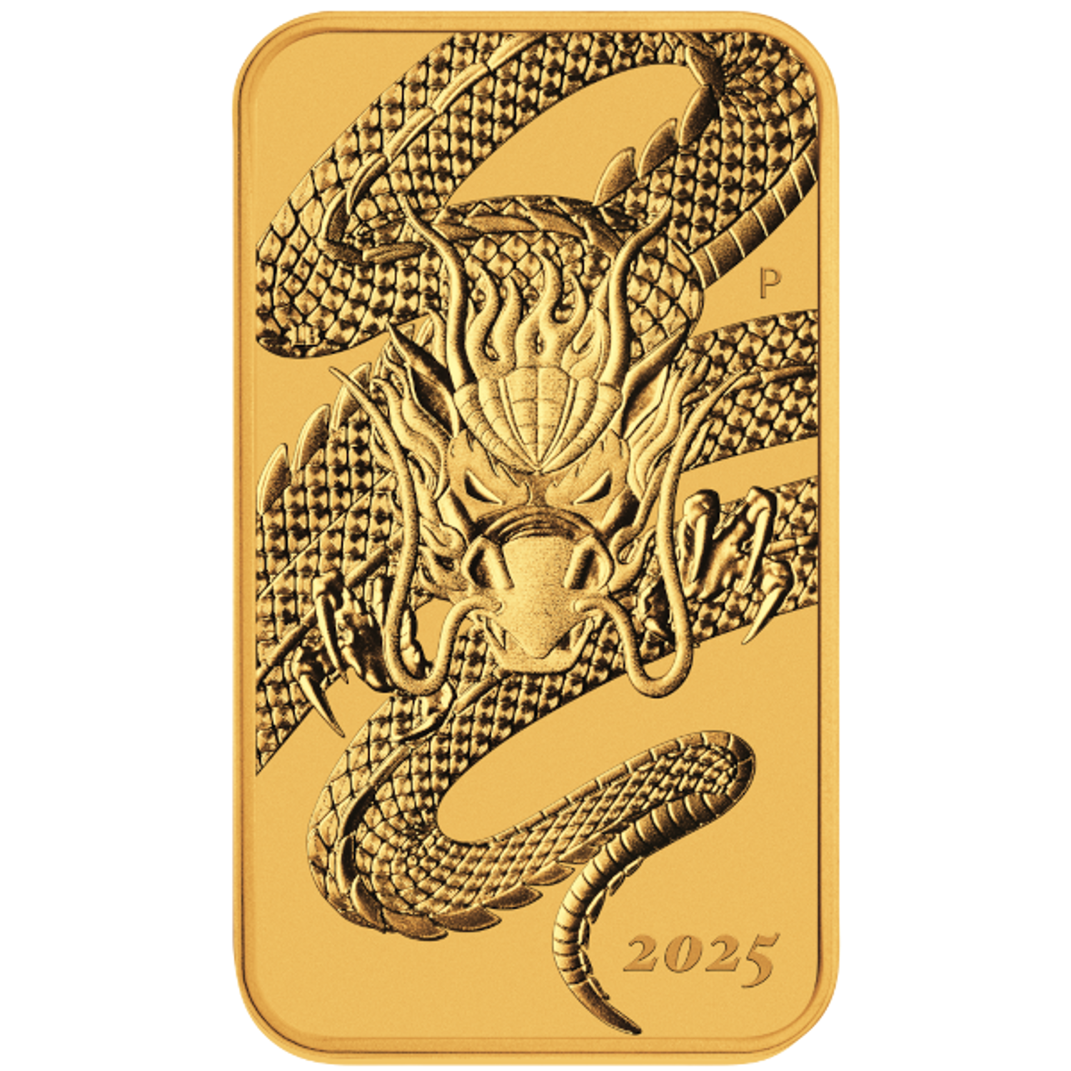 2025 1 oz Gold Perth Mint Dragon Rectangular Coin
