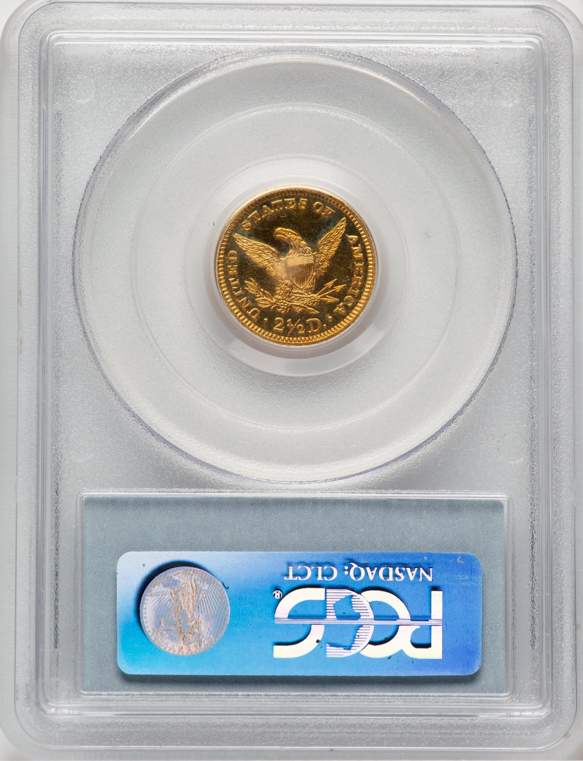1889 $2.50 Proof Liberty Quarter Eagle PCGS PR65. Second Image