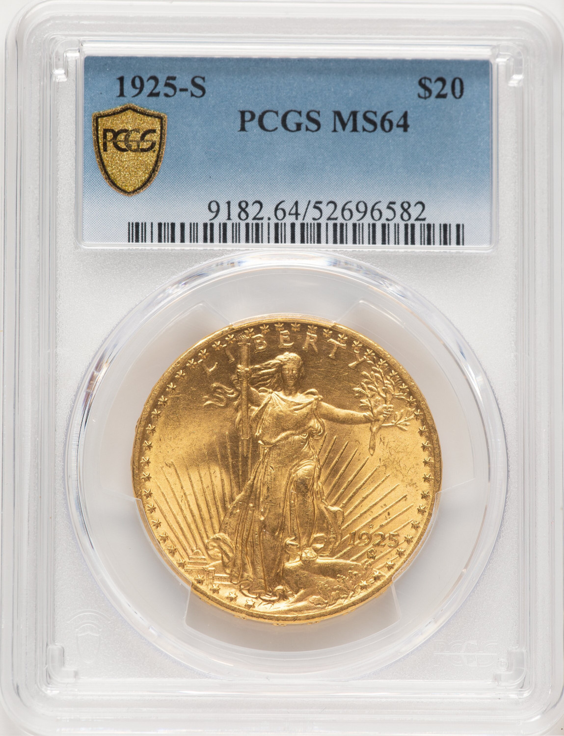 1925-S $20 Saint-Gaudens Double Eagle PCGS MS64