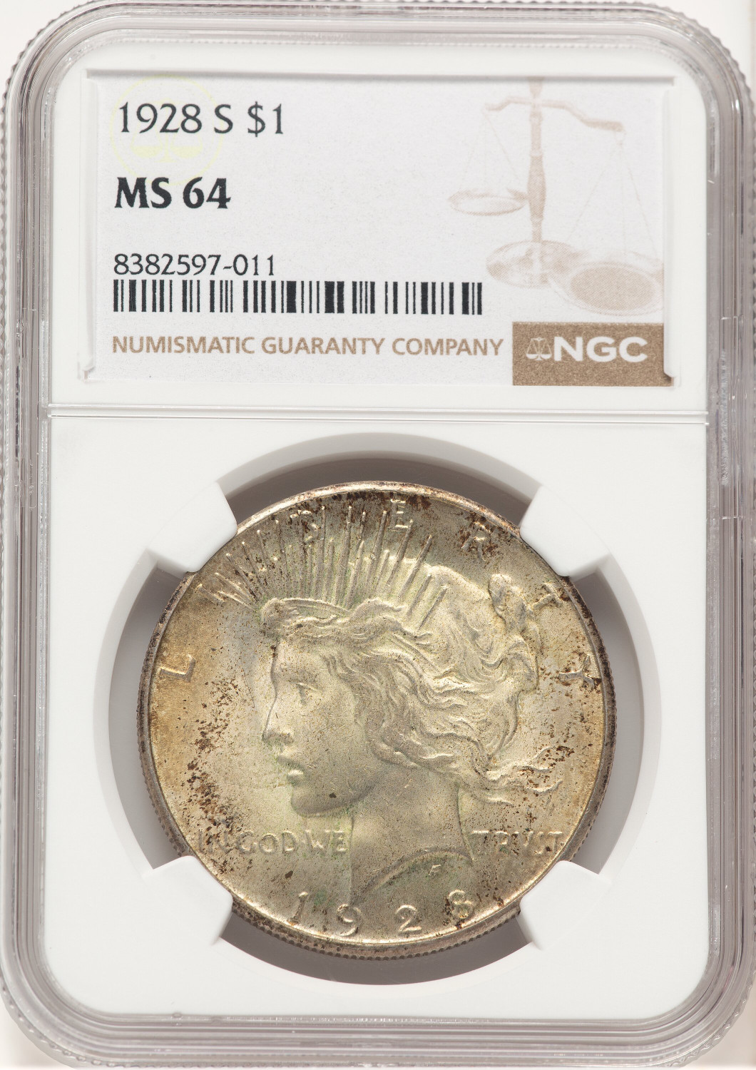 1928-S Peace Dollar NGC MS64 (778971048)