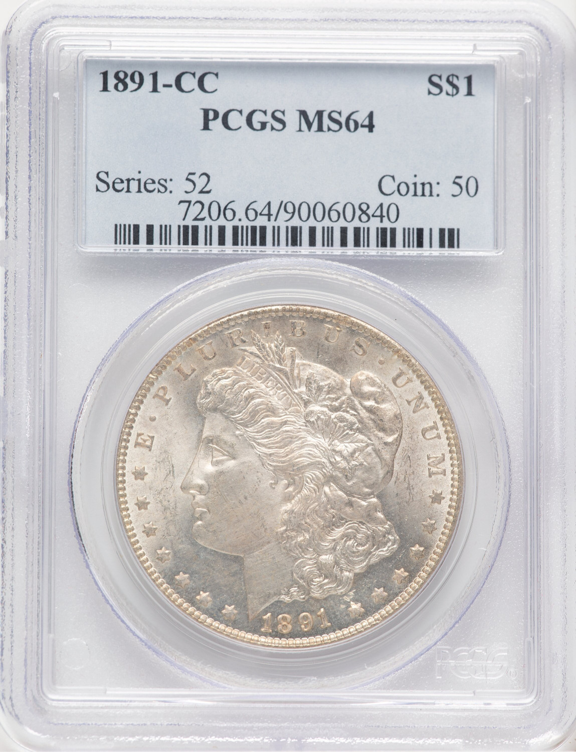 1891-CC Morgan Dollar PCGS MS64 (778970009)