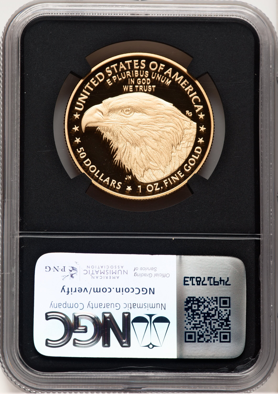 2024-W Proof Gold Eagle 1 oz FDI Anna Cabral Prestige Treasurer