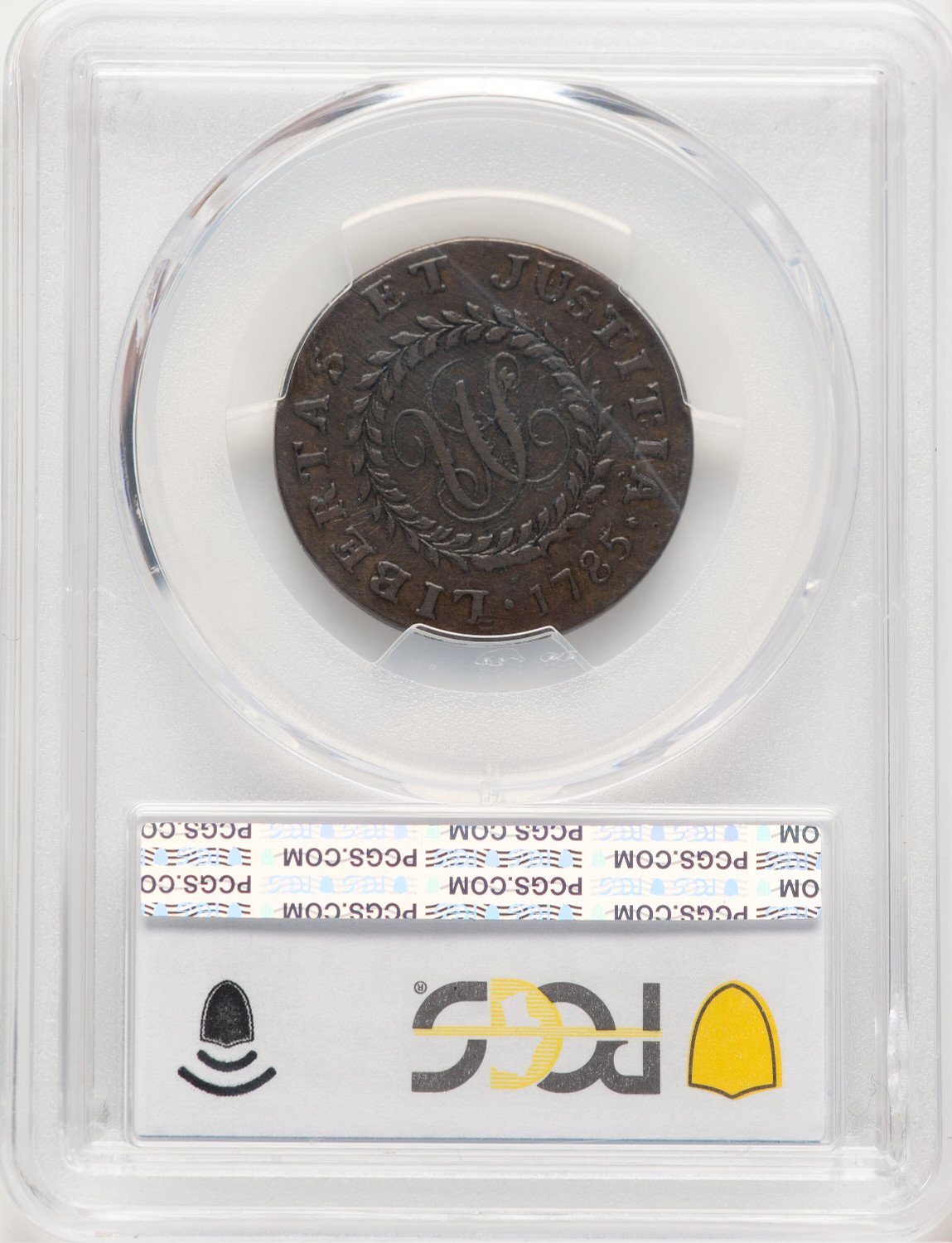 1785 Nova Constellatio Copper Pointed Rays Large Date BN Colonials PCGS XF40. Second image.