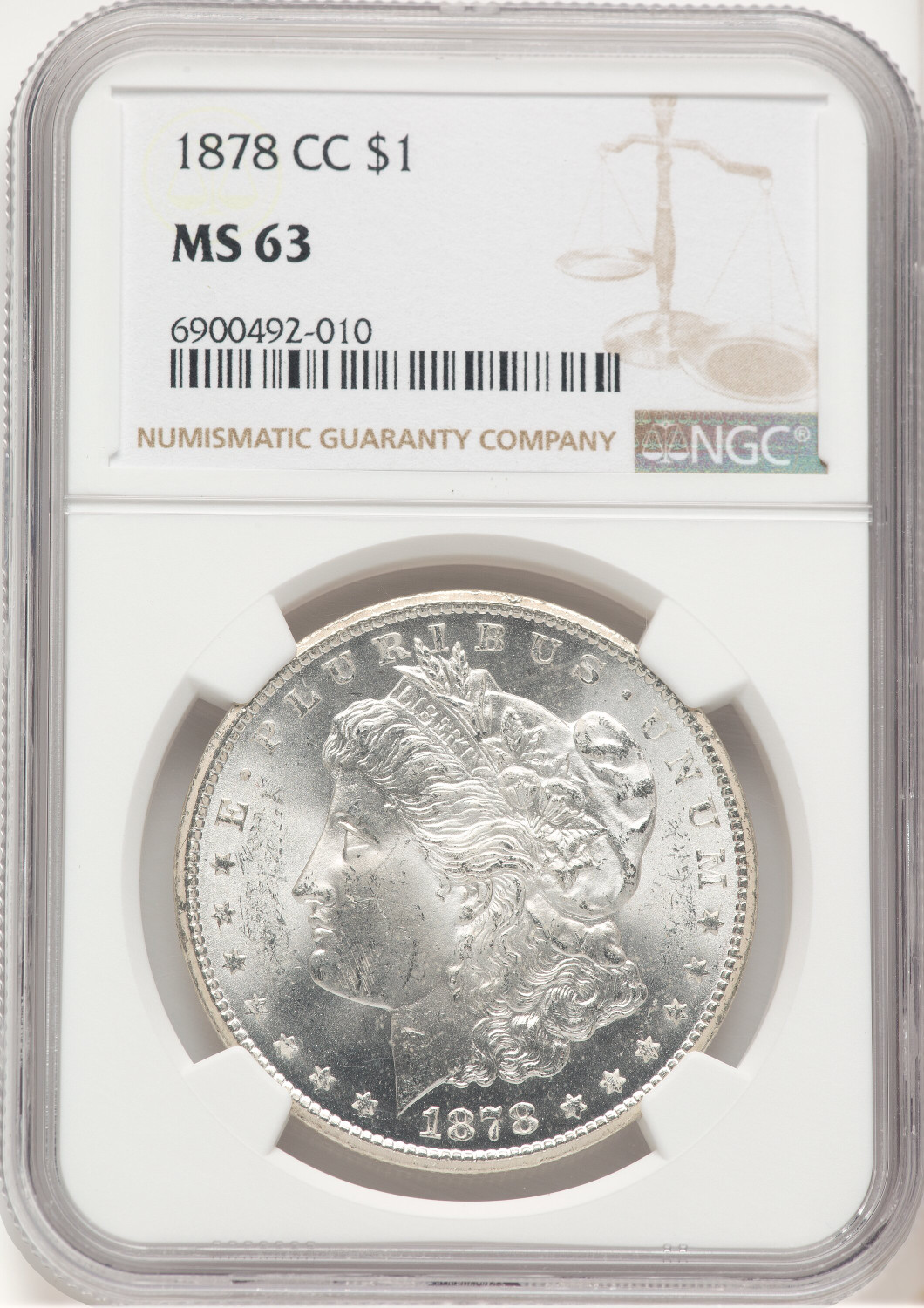 1878-CC Morgan Dollar NGC MS63 (507436010)