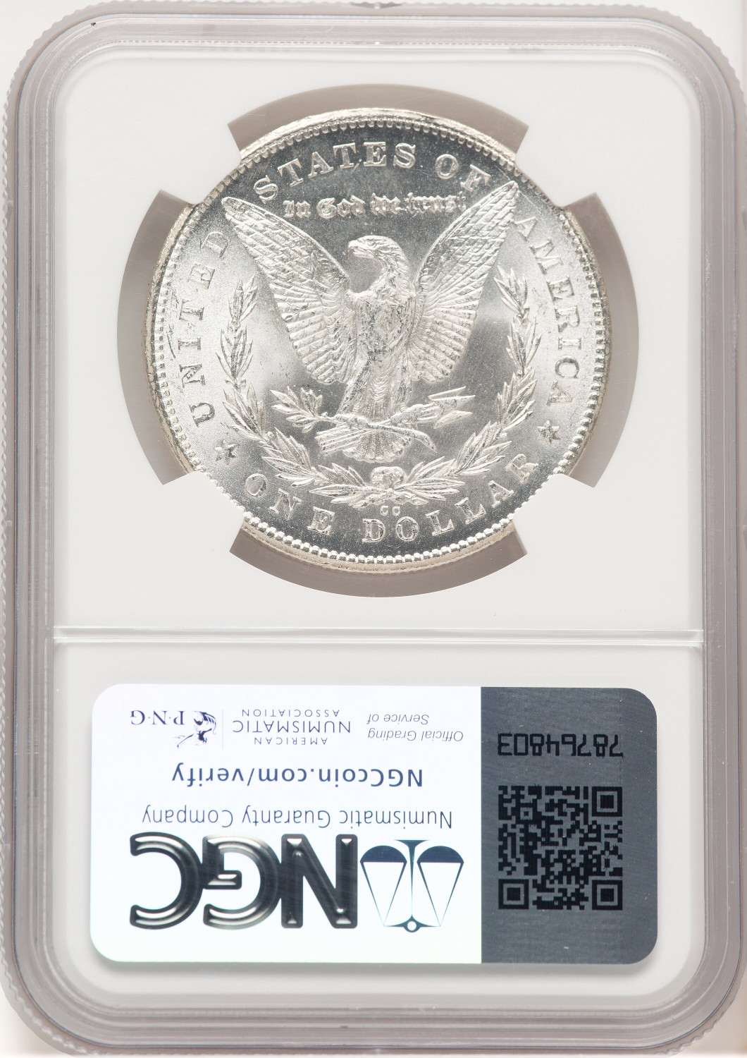 1878-CC Morgan Dollar NGC MS63 (507436010). Second Image
