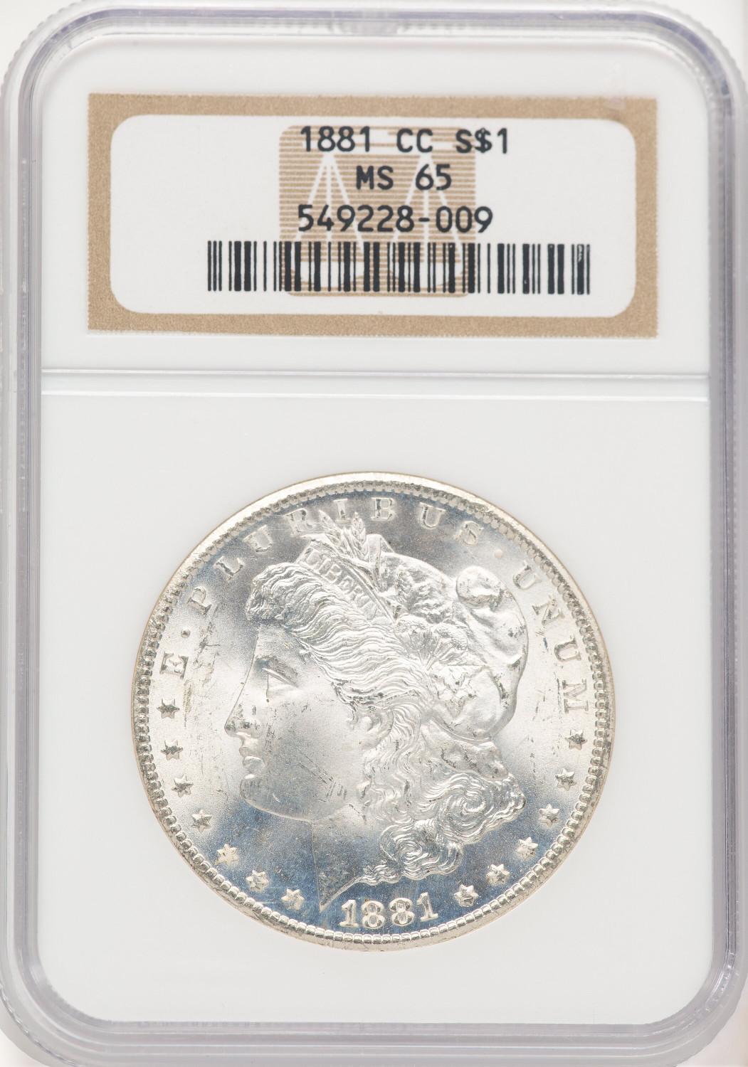 1881-CC Morgan Dollar NGC MS65 (779276010)