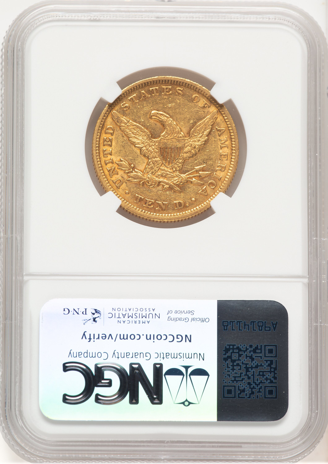 1853 $10 Liberty Eagle NGC AU55. Second Image