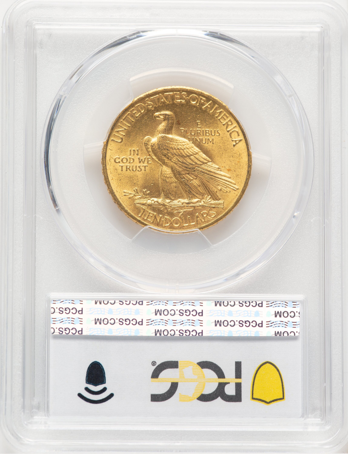 1908 $10 MOTTO Indian Eagle PCGS MS63 (506912015). Second image.