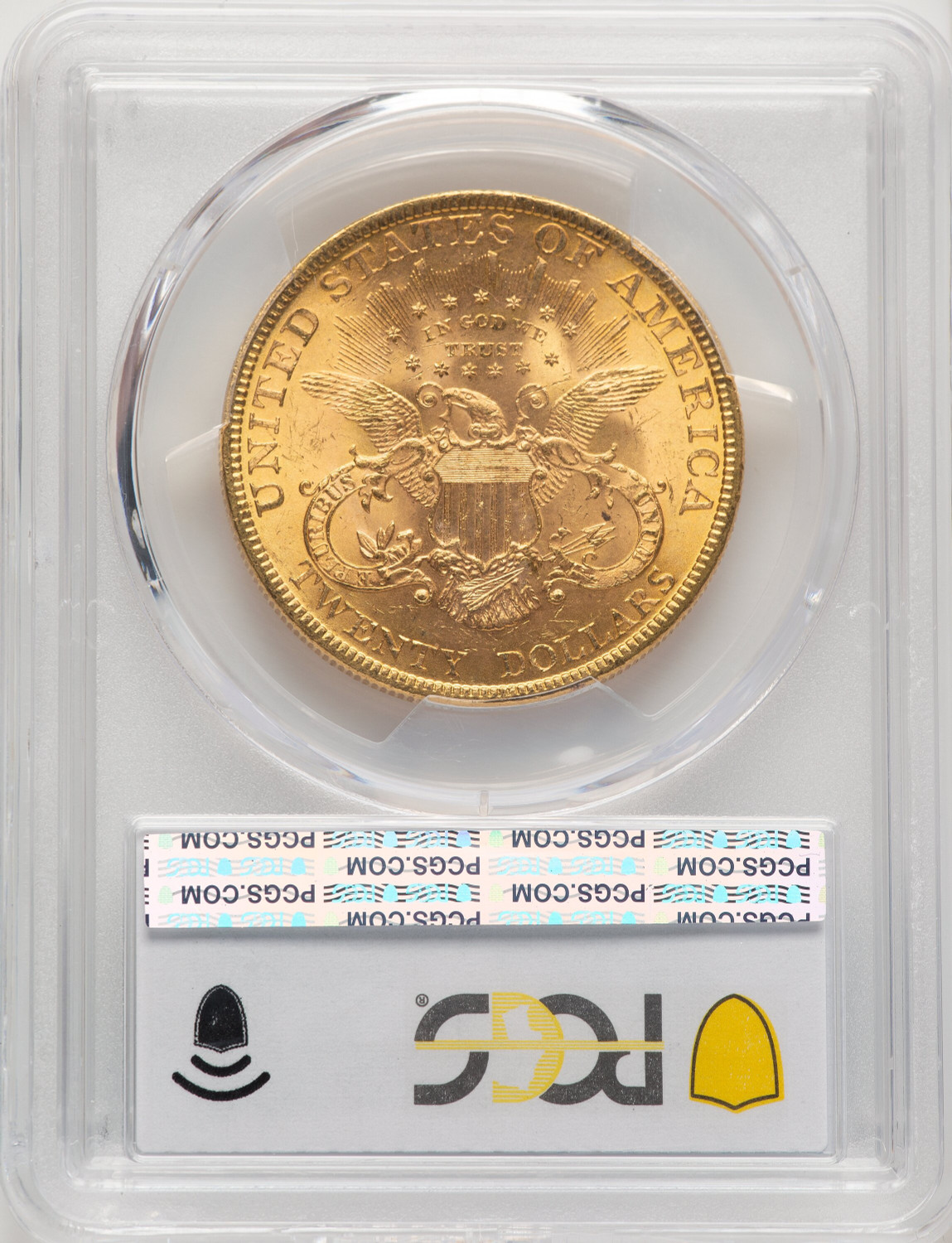 1893 $20 Liberty Double Eagle PCGS MS63+. Second Image