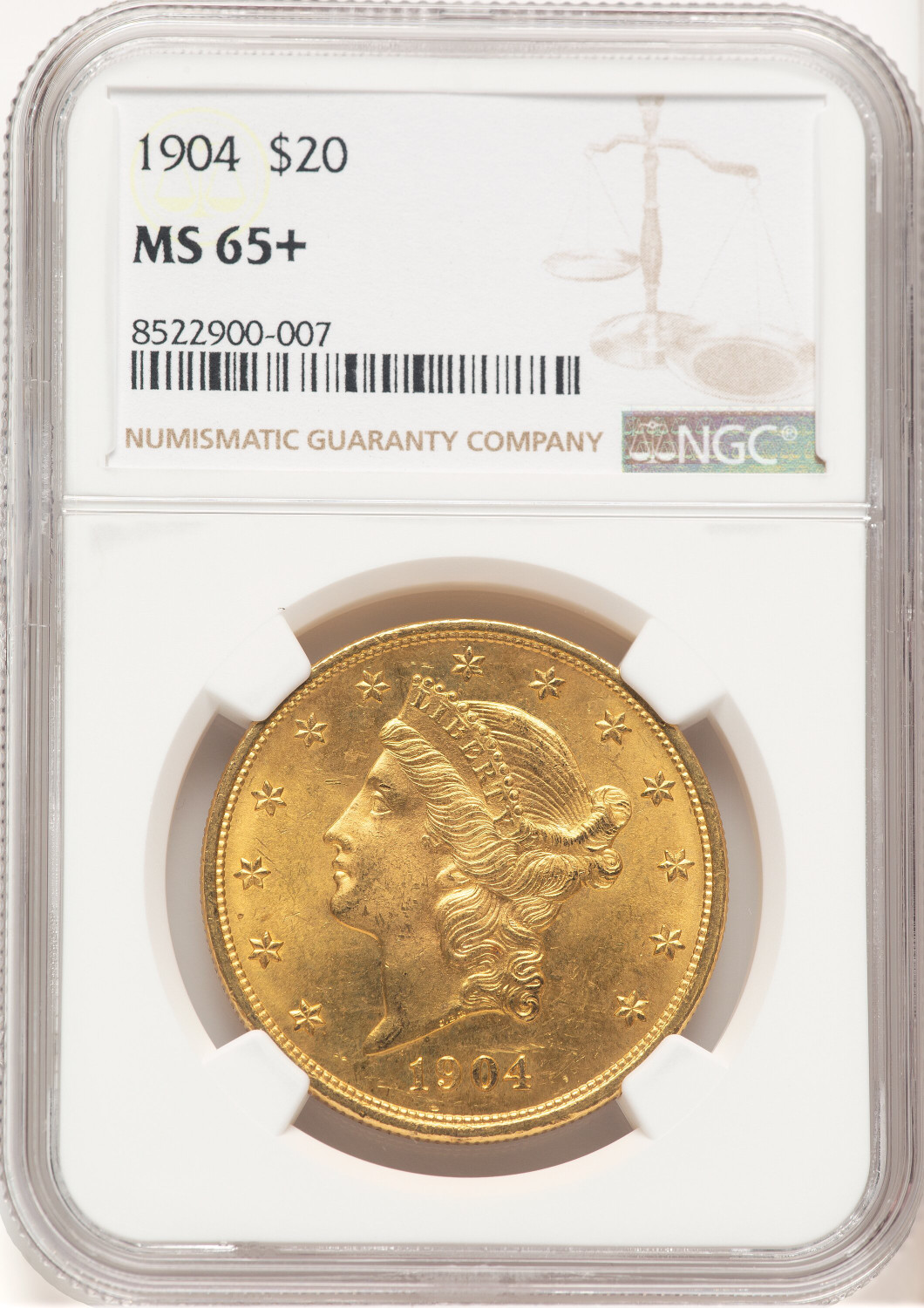 1904 $20 Liberty Liberty Double Eagle NGC MS65+ (177269313)
