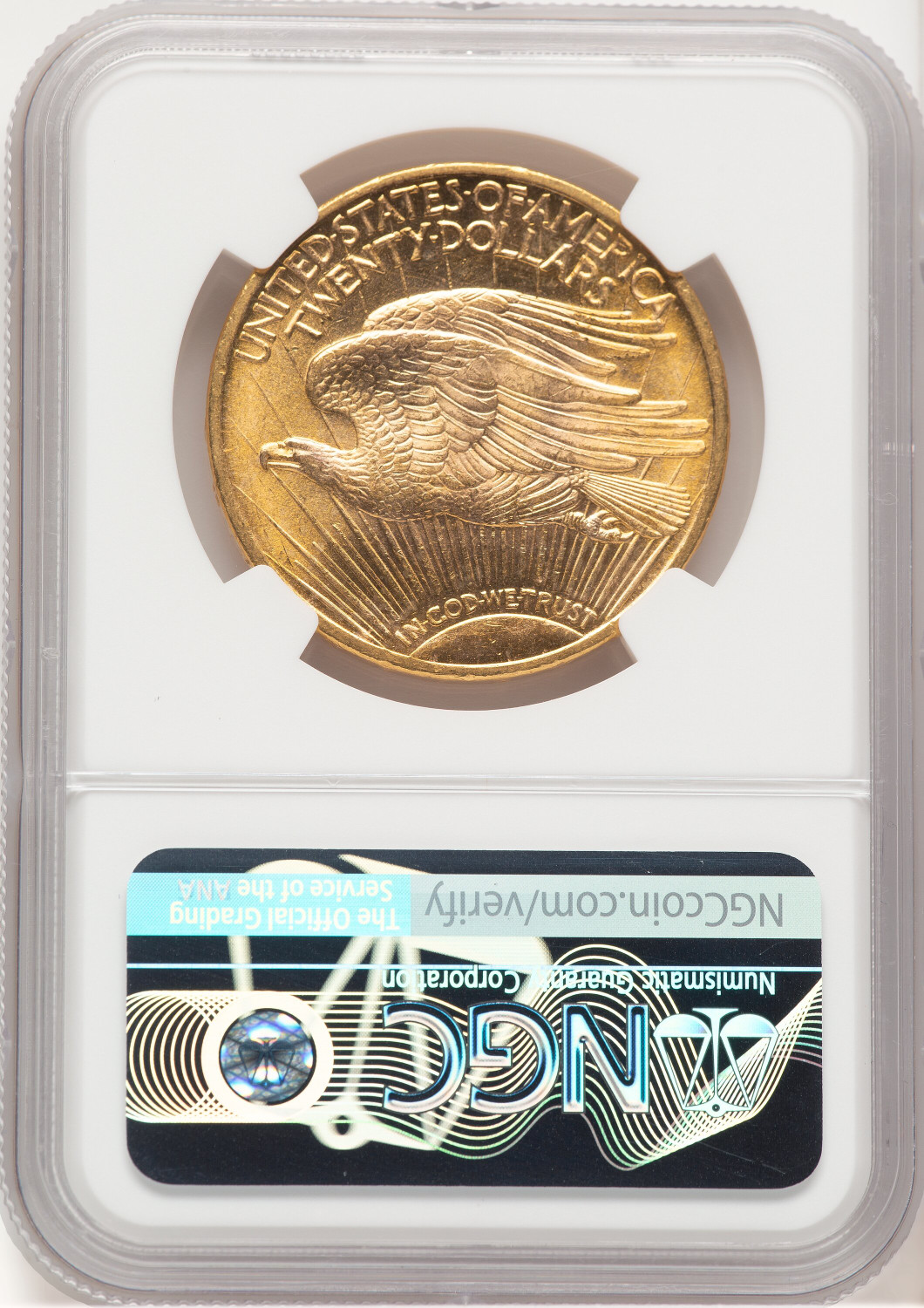 1922 $20 Saint-Gaudens Double Eagle NGC MS64+ (776646020). Second image.